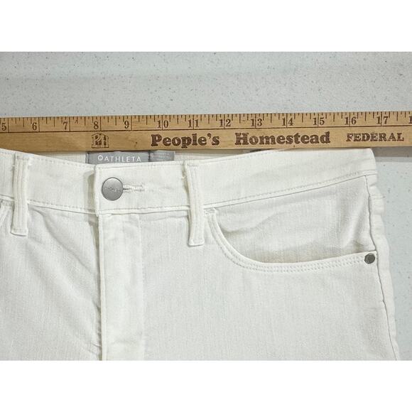 Athleta Skulptek Skinny Ankle Jeans‎ Size 12 (33x29) Off White Cream High Rise - Picture 7 of 9